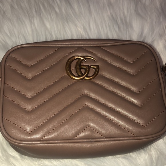 The mini Gucci Marmot chain shoulder bag. Dusty pink. - Picture 7 of 16